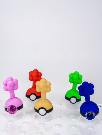 Silicone Pokemon Hand Pipe | 4.5 Inches Weed Pipe | Assorted 5 Colors