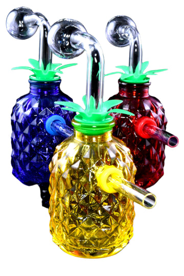 Pineapple Glass Oil Burner Bubbler 5" – Unique & Functional Smoking Accessory