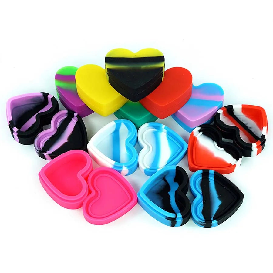 Silicone - Heart Wax Container | 37 Units / Box | Box