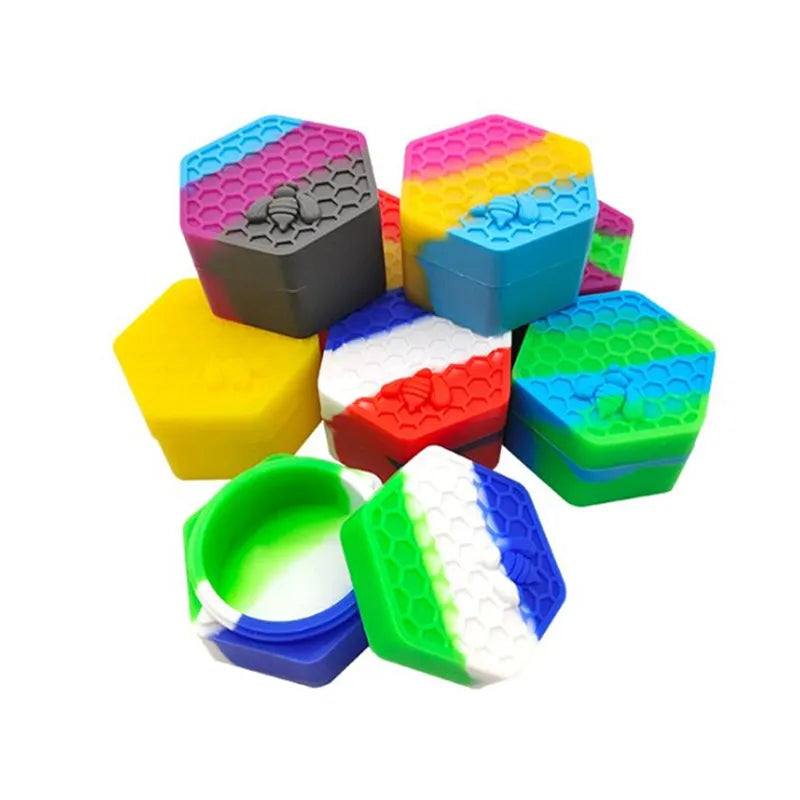 Silicone - Honeycomb Oil Containers | 20 Units / Jar | Jar