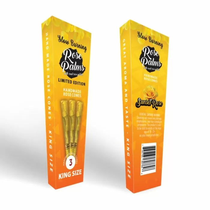 Rose Palms Cones King Size- Sunset Rose - 15ct display/ 3 per pack