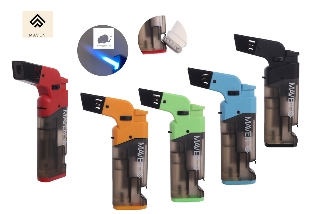 MAVEN POPPER - Multi Purpose Pocket Lighter | 15Ct / Display | Assorted Colors