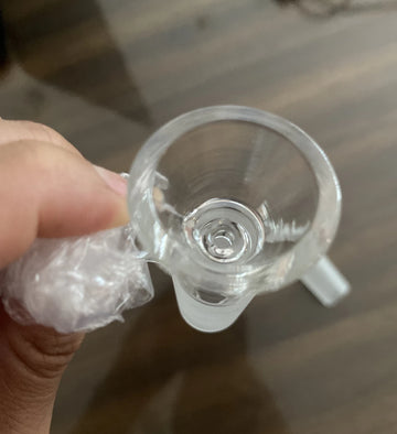 CLEAR BOWL PIECE - 18MM Clear bowl pieces | Pack of 10 Bowls | 10PACK