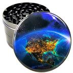 SKY HIGH Herb Grinder with Art Design  - Large 4 Piece | 2.5" Ultra Durable Zinc Alloy | Assorted 4 Styles