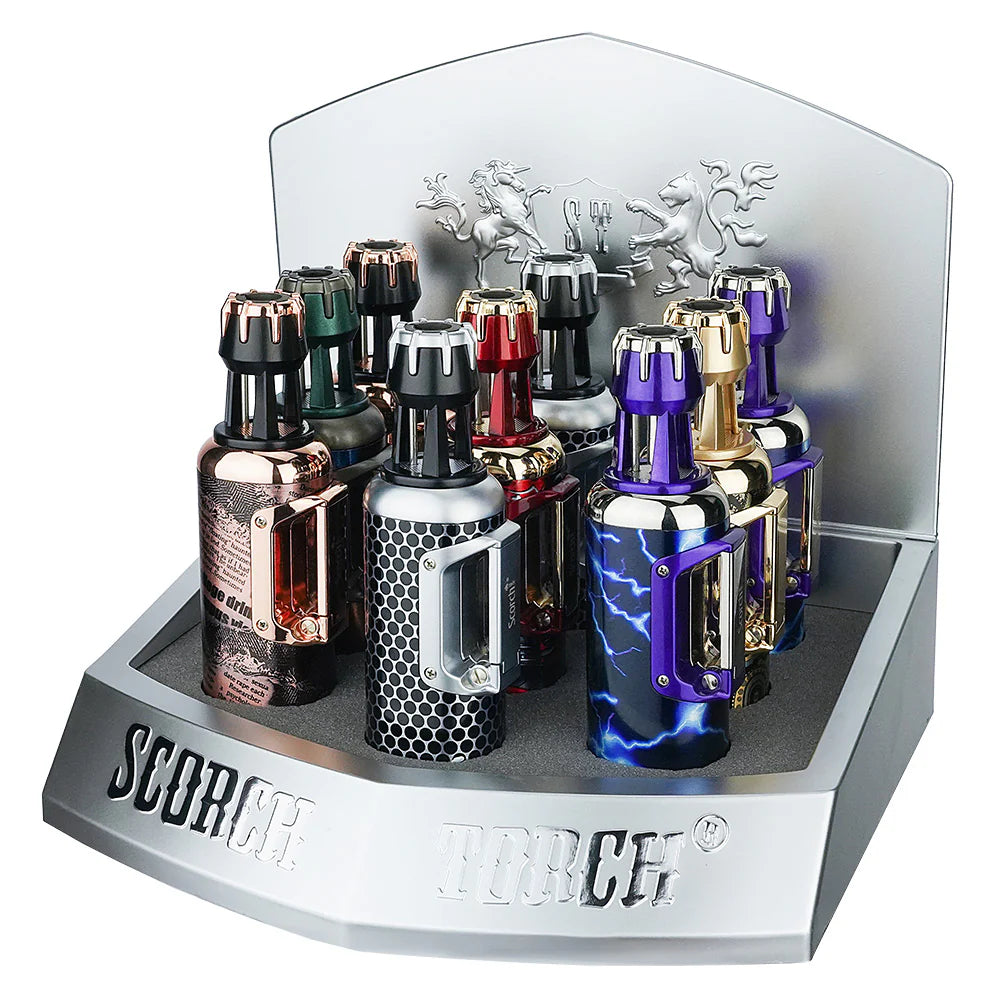 Scorch Torch - 5" Tall Titian Metal Torch with side push ignition button |9 Units/Box | TO61857 Main image