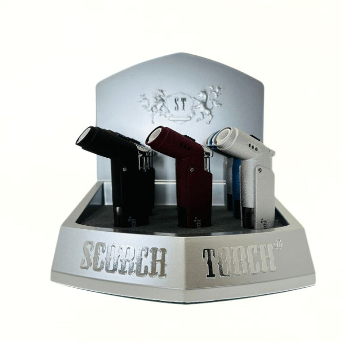 Scorch Torch - 45 Degree Torch- Satin Finish | Hold Button |9 Units/Box | TO61716