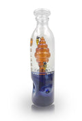 side view of blue  IC GLASS Honey Bee Functional Handpipe