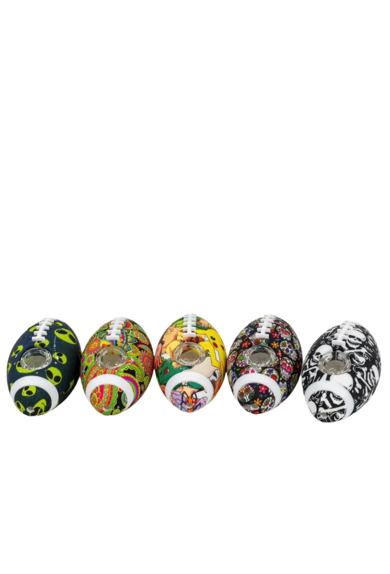 Silicone - Football Silicone Hand Pipe | 5 Units / Pack | Pack