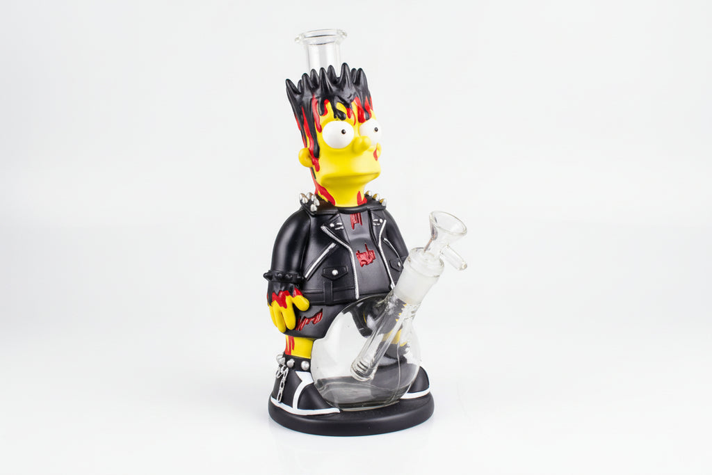 Silicon Glass Zombie Bong with down stem & bowl piece