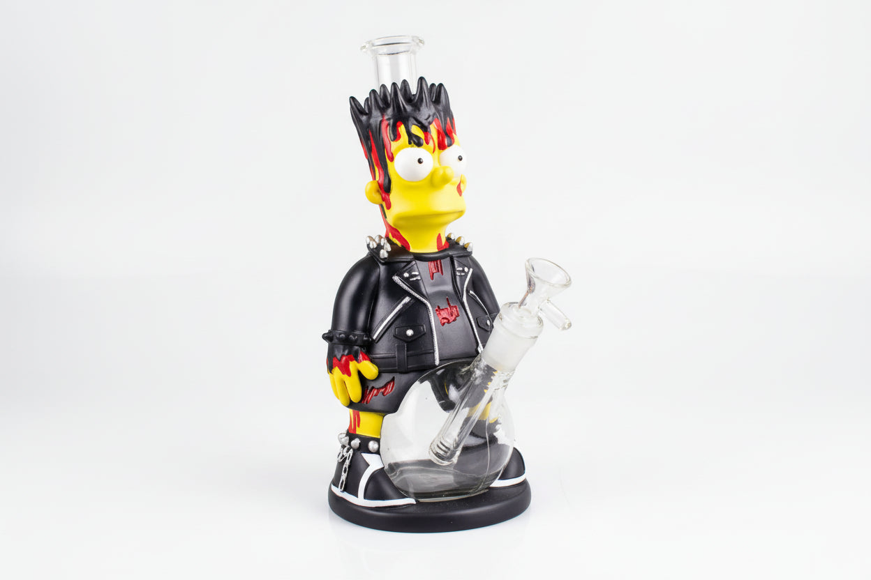 Silicon Glass Zombie Bong with down stem & bowl piece