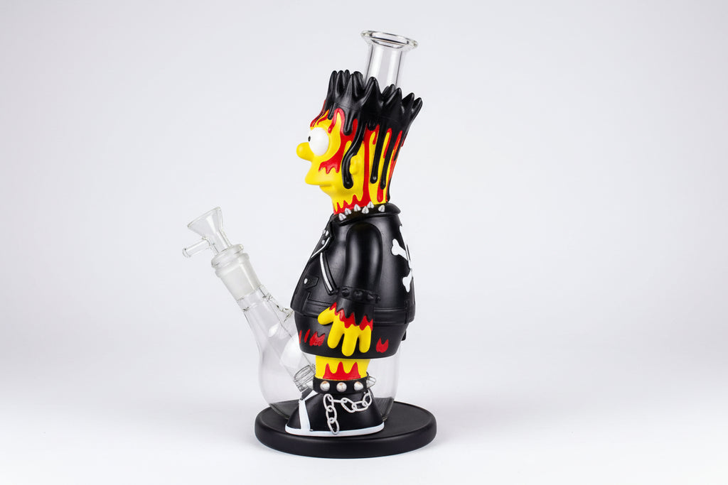Silicon Glass Zombie Bong with down stem & bowl piece