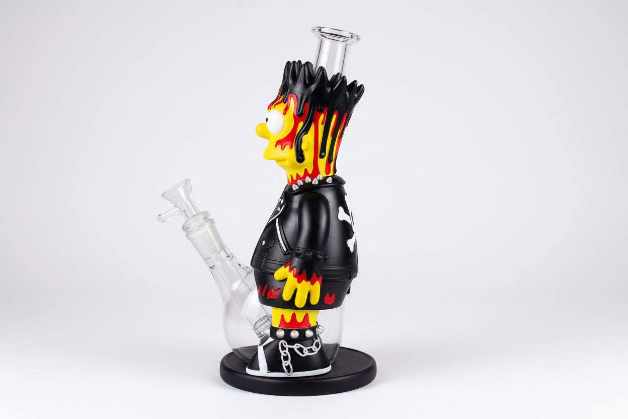 Silicon Glass Zombie Bong with down stem & bowl piece
