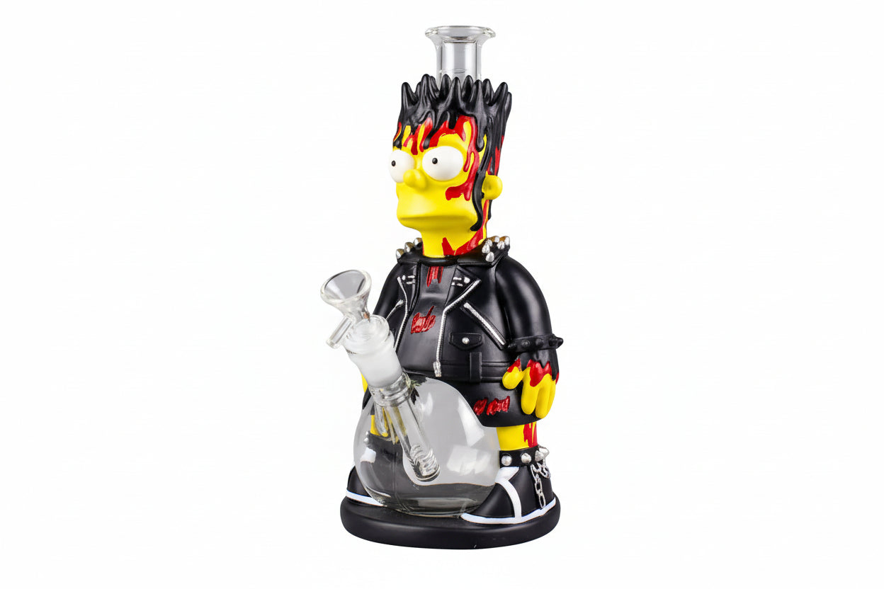 Silicon Glass Zombie Bong with down stem & bowl piece Main image