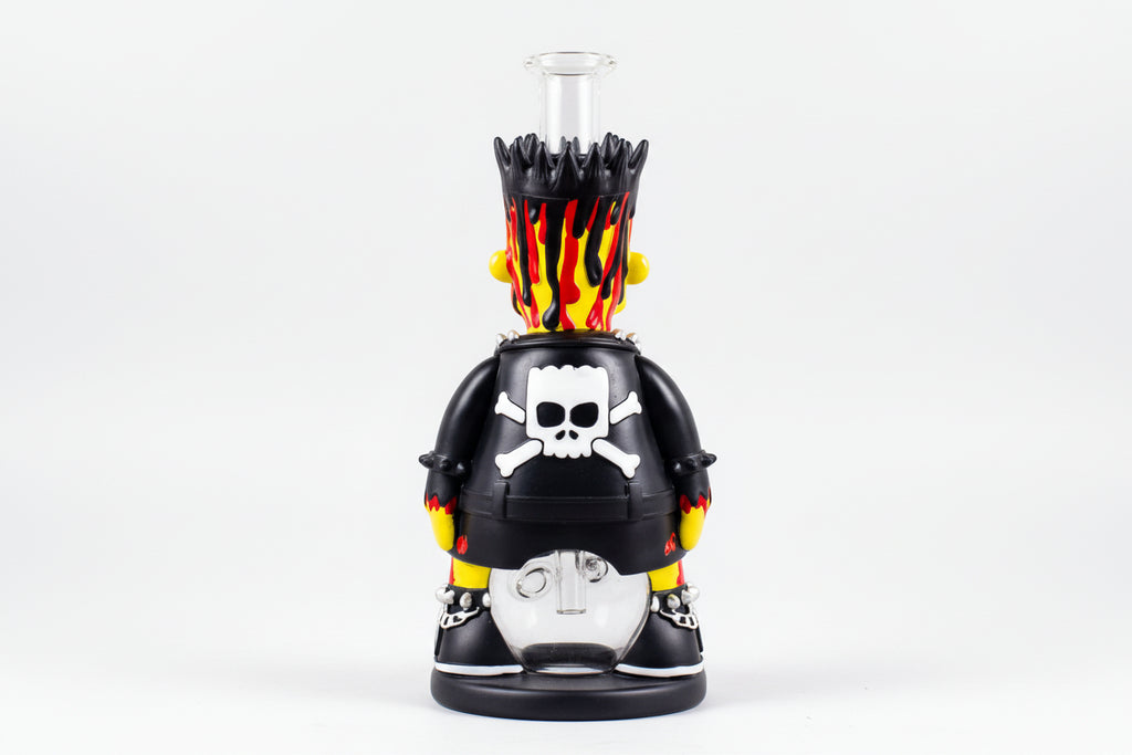 Silicon Glass Zombie Bong with down stem & bowl piece