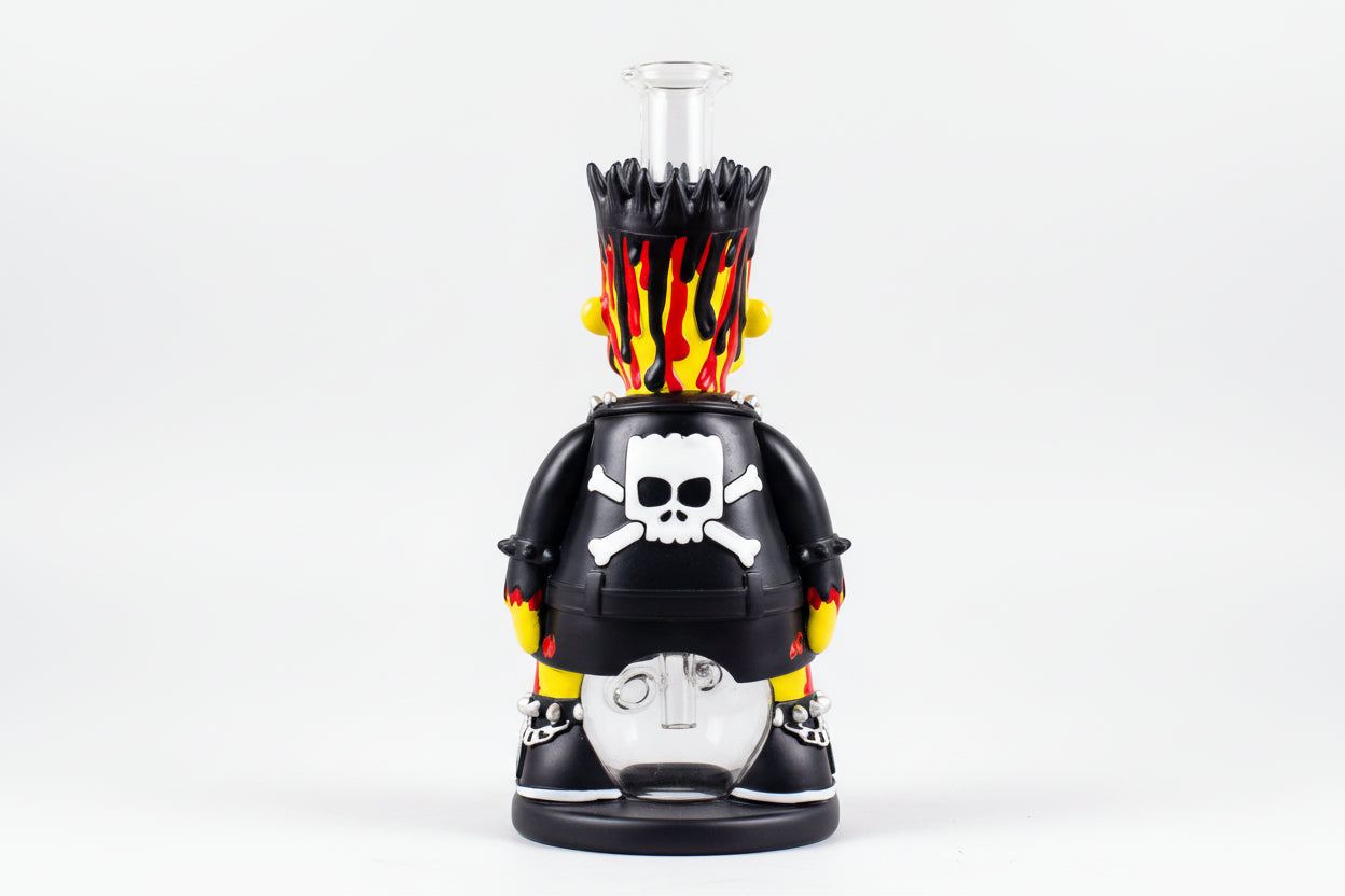 Silicon Glass Zombie Bong with down stem & bowl piece