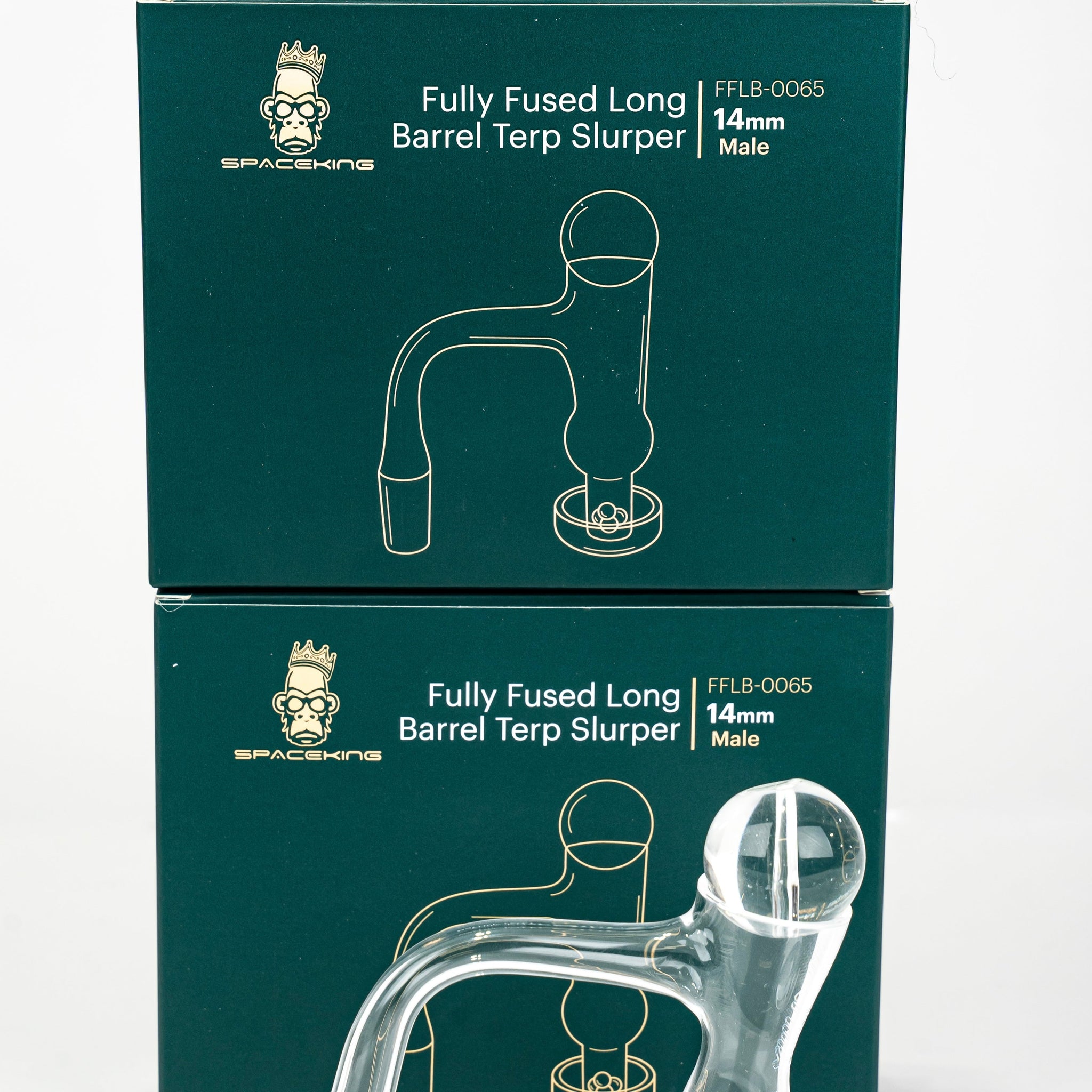 Spaceking 14mm Male Banger Kit - Fully Fused Long Barrel | Terp Slurper | FFLB-0065