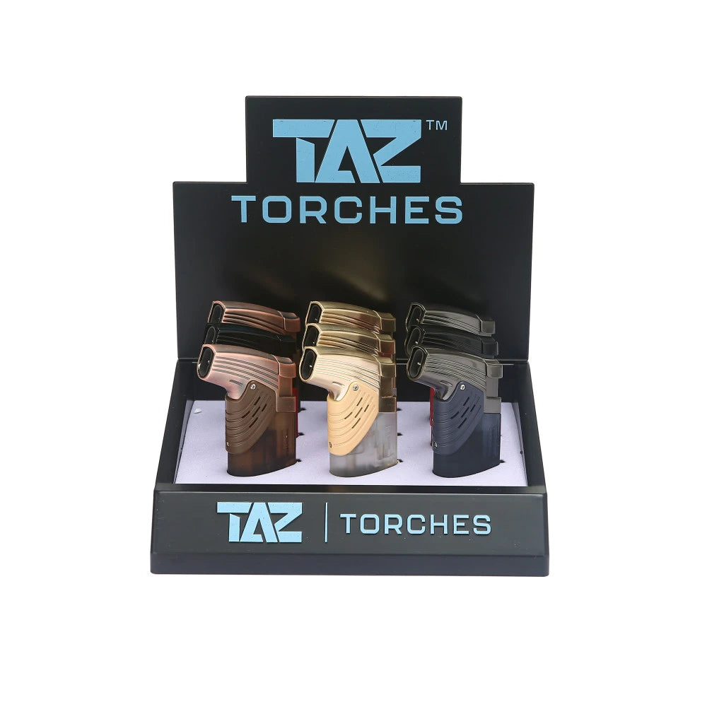TAZ - Dual Flame Torch | Transparent | 9count/ box| TAZ1001