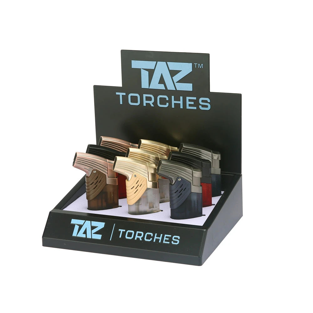 TAZ - Dual Flame Transparent Torch | 9 Units / Display | Display