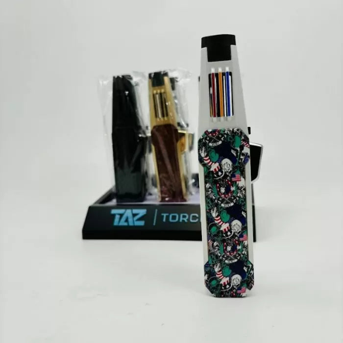 TAZ - Metal Torch with Red Flame | 6 Units / Display | Display