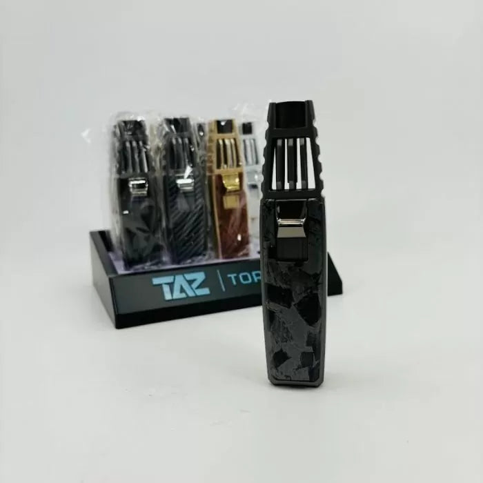 TAZ - Wooden & Marble Design Torch with high Flame | 8 Units / Display | Display