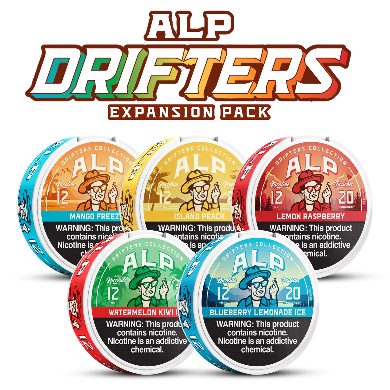 ALP Drifters Nicotine Pouches 20ct Pack of 5 | 12MG