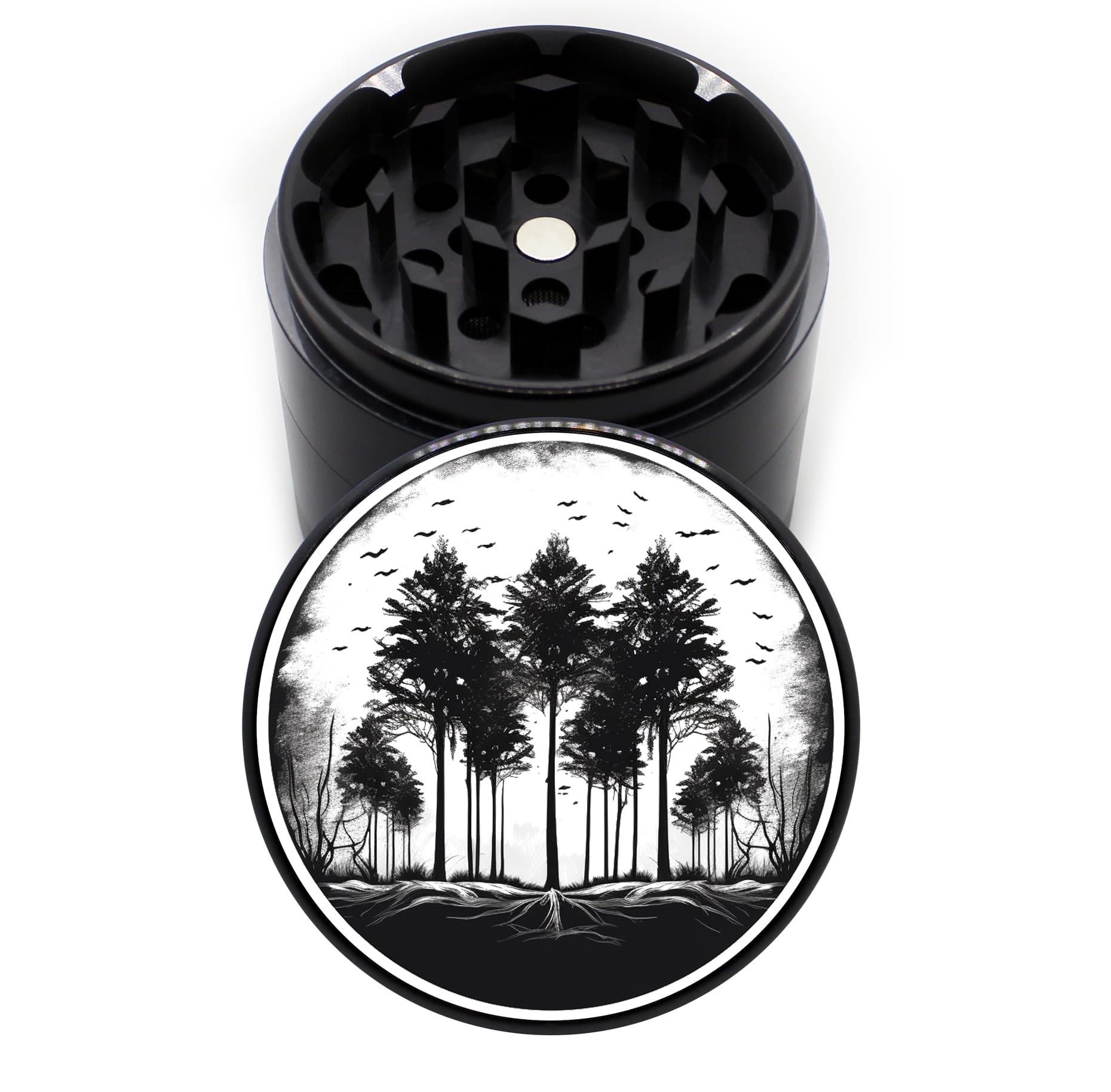 Tropical Trees – 4 Piece Metal Herb Grinder | Single Unit Main image