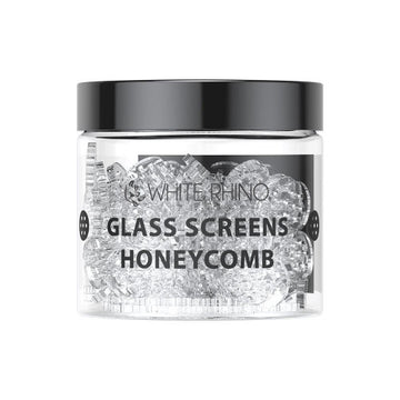 White Rhino - Glass Screen Honeycomb | 100 Count Jar