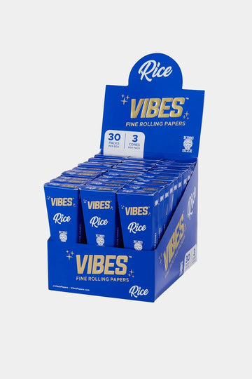 VIBES King Size Pre-Rolled Cones | 30 Pack Box | 3 Cones Per Pack