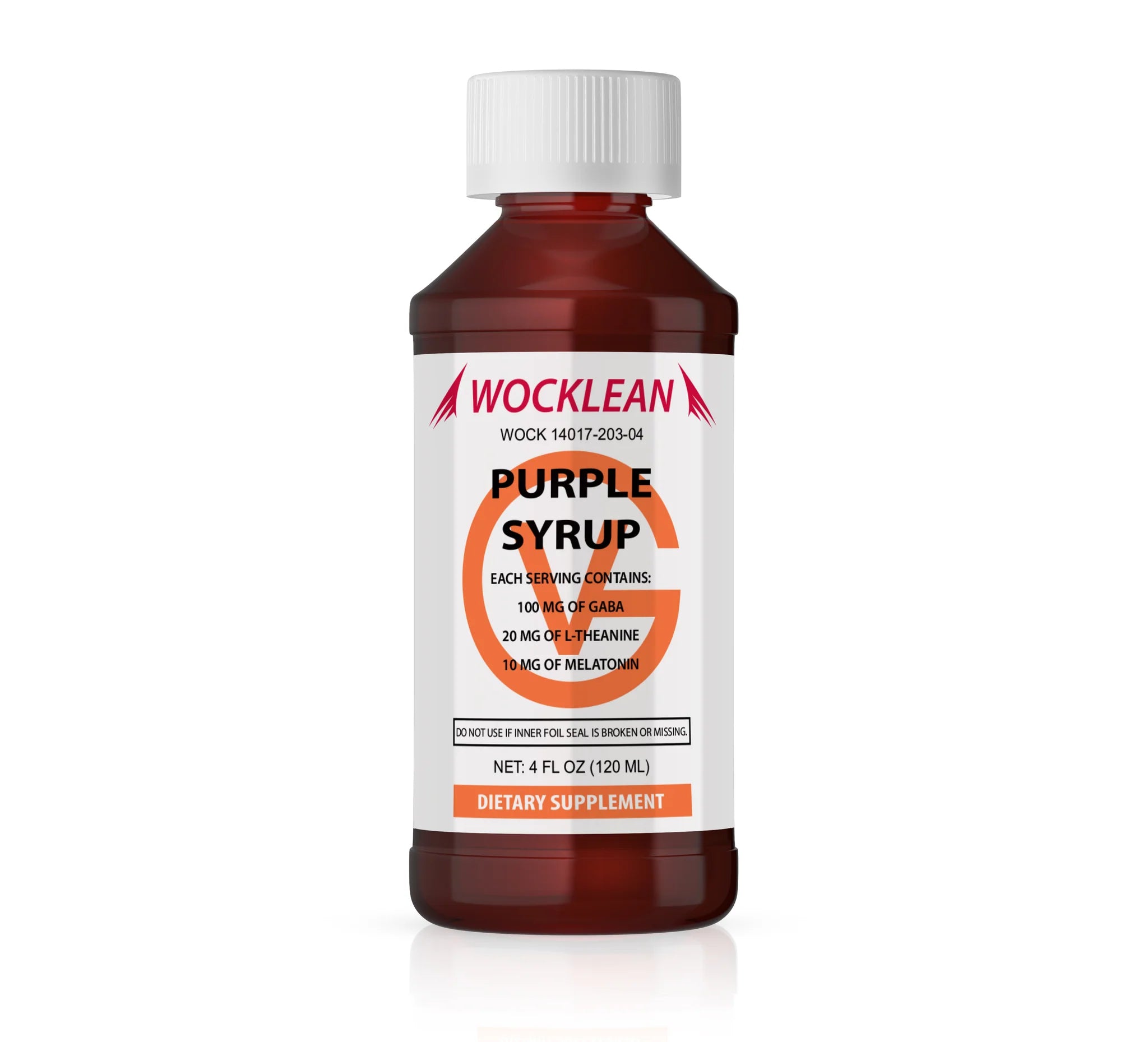 Wocklean - Purple Relaxation Syrup | 4oz bottle | Dietary Supplement | Single Unit Main image