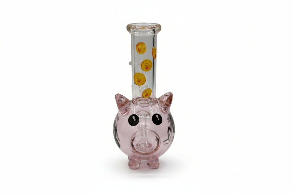 Dollar sign piggy bank glass water pipe by Epic