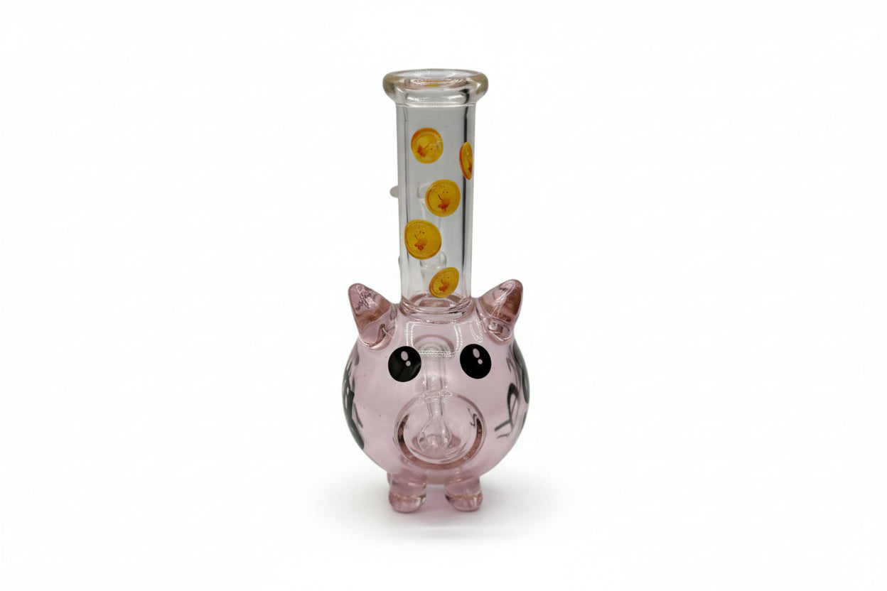 Dollar sign piggy bank glass water pipe by Epic