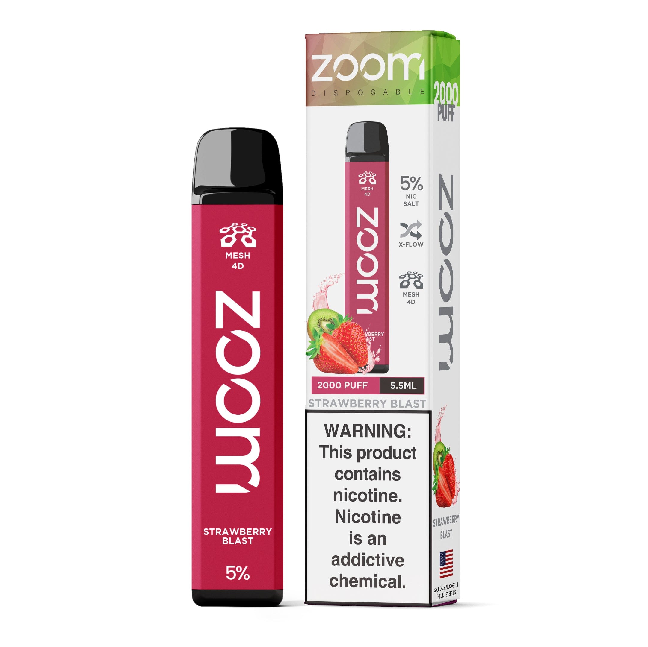 ZOOM Disposable | 2000 Puffs | 5.5ML | 3% Nicotine Secondary image