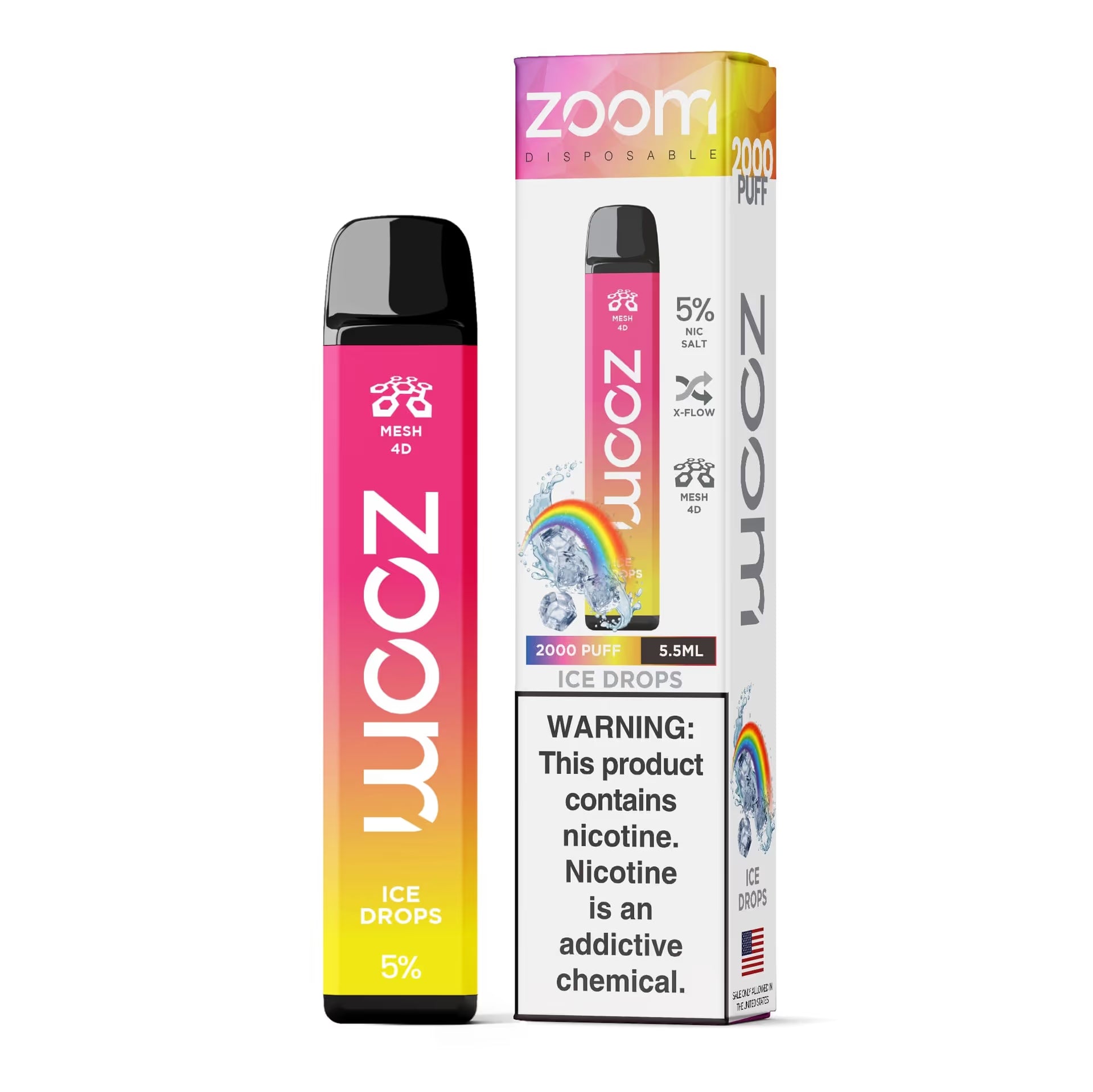 ZOOM Disposable | 2000 Puffs | 5.5ML | 3% Nicotine